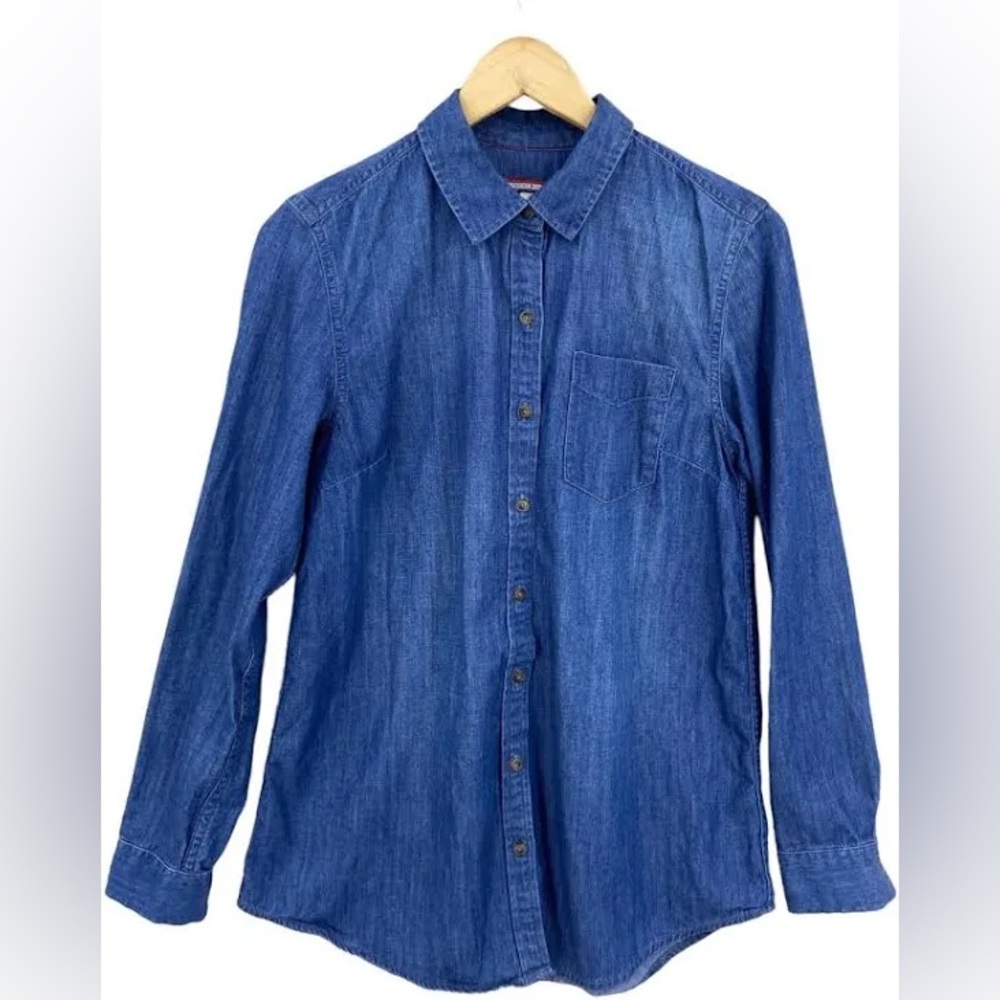 Tommy Hilfiger fitted denim button down shirt